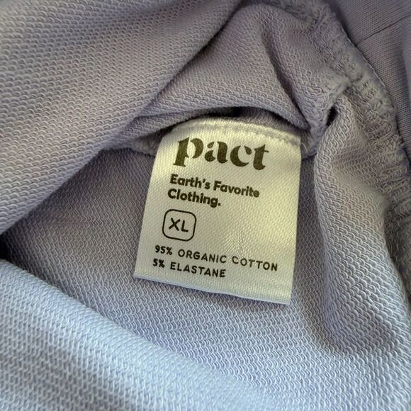 Pact Lavender Back Cutout Organic Cotton Sweatshirt Women’s XL Cozy Sustainable - Picture 4 of 8